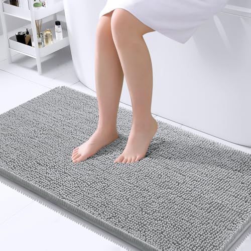 OLANLY Bathroom Runner Rugs 45x27, Extra Soft Absorbent Chenille Bath Rugs by OLANLY