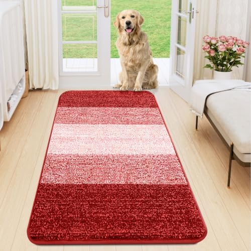 Smiry Dog Door Mat for Muddy Paws, Absorbs Moisture and Dirt, 54x24 Inches by Smiry