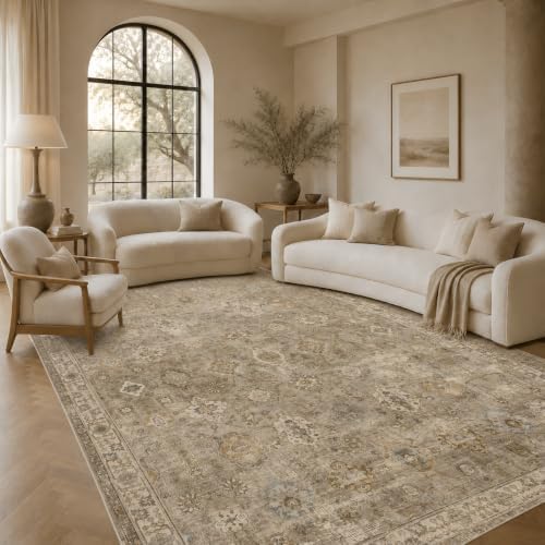 10x14 Area Rugs Washable Large Vintage Rug - Image 2