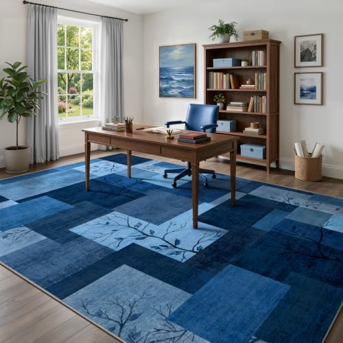 Large Area Rugs for Living Room, Modern Geometric Patchwork Carpet Non-Slip - Image 6