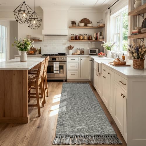 Collive Boho Washable Kitchen Runner Rug, Farmhouse Hallway Rugs by Collive