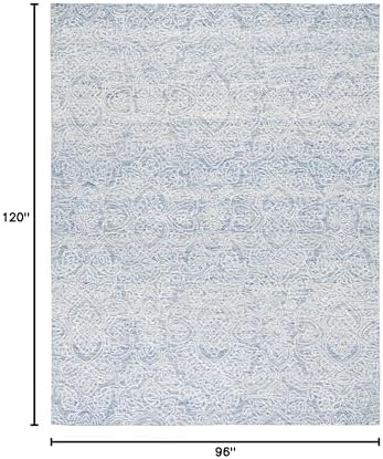SAFAVIEH Metro Area Rug 8'x10', Transitional Blue & Ivory MET998M - Image 2