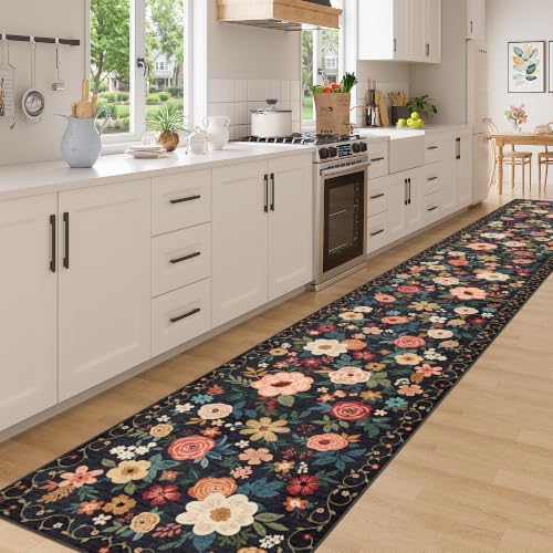 DUKINO 3x20 Runner Rug for Hallway, Floral Washable Long Runner Rug - Image 3