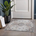 Non Slip Area Rugs 2x3 Boho Medallion Floral Non Skid Rubber Backing Easy Silk by BeverlyRug