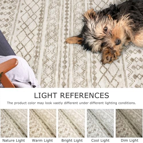 KUTA Boho Long Runners for Hallways 2.6x16 ft Moroccan Beige Washable - Image 5