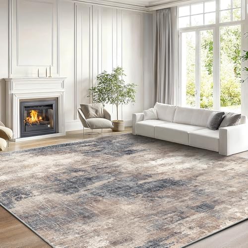 Amada Washable 9'x12' Abstract Area Rug - Image 2