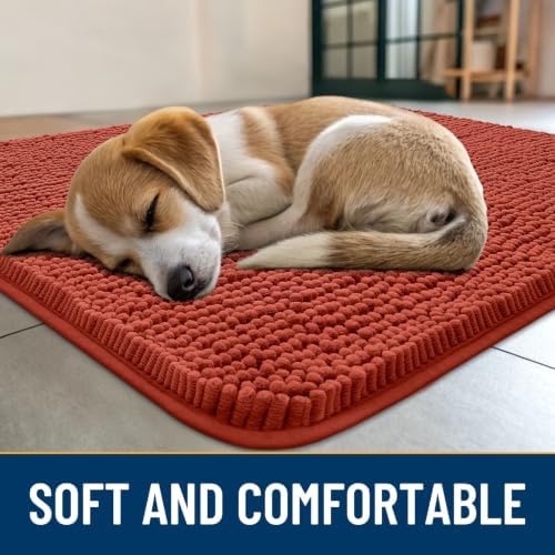 Smiry Dog Door Mat for Muddy Paws 48x30, Absorbs Moisture and Dirt Doormat - Image 2