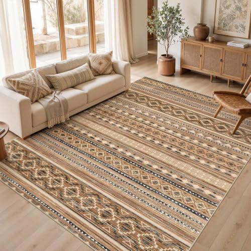 cotiled Boho 8x10 Area Rugs for Living Room: Large Moroccan Washable Rug by COTILED