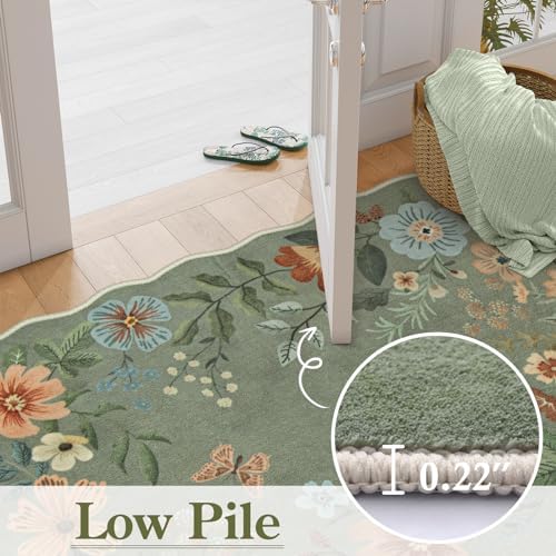 Lahome Floral Runners for Hallways Non Slip, 2X6 Washable Kitchen Runner - Image 5