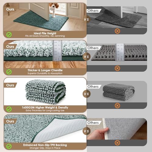 EHEYCIGA 36x24 Super Absorbent Dog Door Mat - Image 2