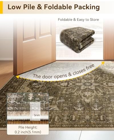 RELEANY Washable Area Rug, Runner 3'x9' - Image 5