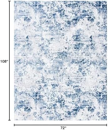 SAFAVIEH Amelia Area Rug 6'x9', Modern Navy & Grey ALA705N - Image 2