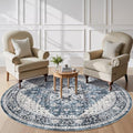 Amada Round 6x6 Washable Area Rug by AMADAHOMEFURNISHING