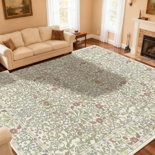 9x12 Washable Area Rugs for Living Room Soft Carpet - Image 2