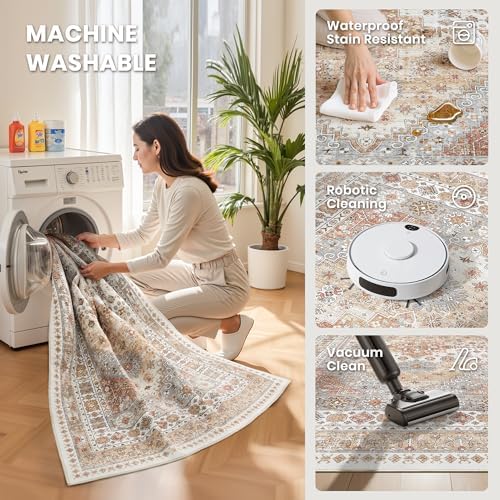 zesthome 3x6 Runner Rug Non Slip, Washable Hallway Runner Rug - Image 6