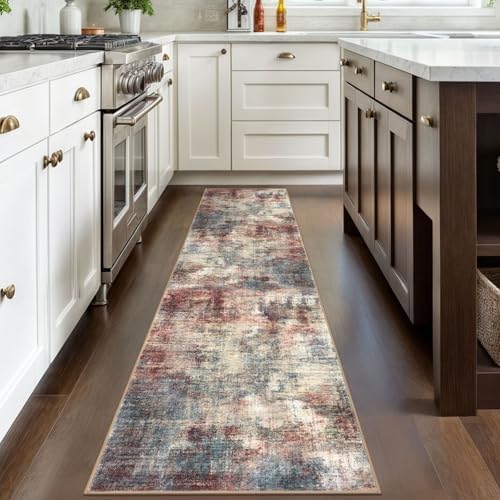 IOHOUZE Abstract Runner Rug 2x8 Ft Washable Runners - Image 3