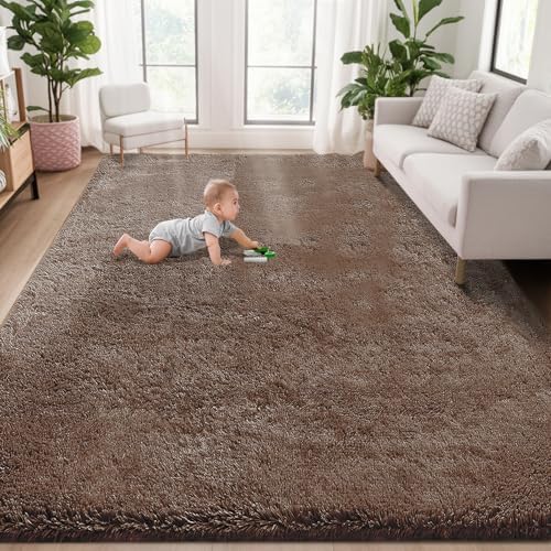 5x8 Area Rug for Living Room: Fluffy Shag Soft Washable Rugs Fuzzy Plush Indoor by VECARF