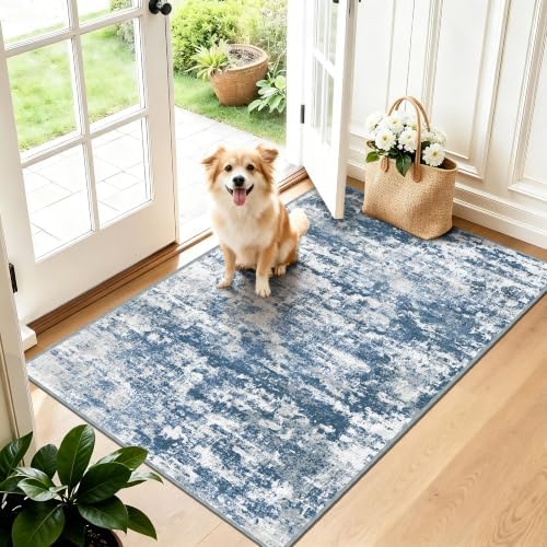 Small Area Rug 3x4 ft, Textured Non Slip Entryway Rug by TTelephant