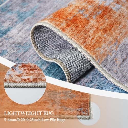 10x14 Washable Area Rug: Large Modern Abstract Living Room Rugs BlueBrick - Image 5