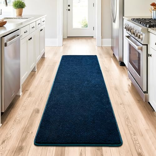 Chicrug Blue 2x6 Minimalist Washable Runner Rugs - Image 5