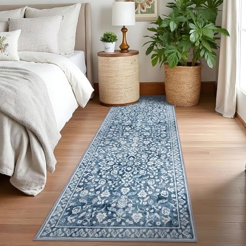 Washable Vintage 2.6x8 Runner Rug Non Slip Runners - Image 3