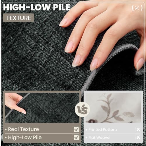 2x6 Runner Rug Non Slip, High-Low Pile Runners - Image 5