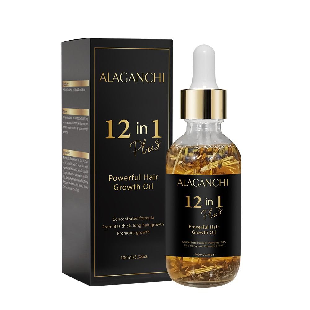 12-in-1 Hair Growth Oil – Rosemary, Amla & Castor Oil | Strengthens, Nourishes, Reduces Hair Fall | Natural Herbal Blend | Non-Greasy | Paraben & Sulfate-Free