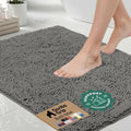 GORILLA GRIP Bath Rug Mat for Bathroom, Absorbent Chenille, 36x24 Charcoal by GorillaGrip