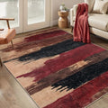 Ciicool 3x5 Rugs for Entryway, Modern Abstract Washable Soft Carpet Red by CIICOOLHomeDeco