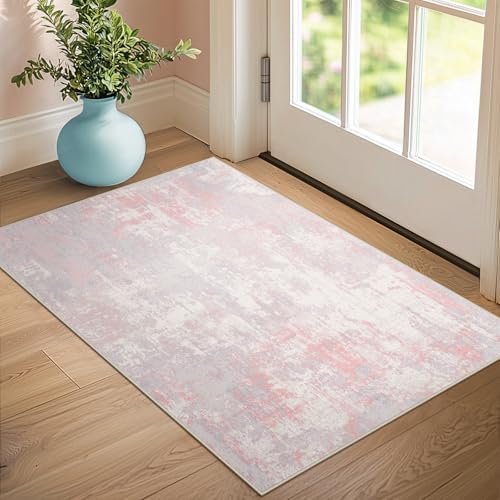RELEANY Washable 3'x5' Abstract Area Rug - Image 3