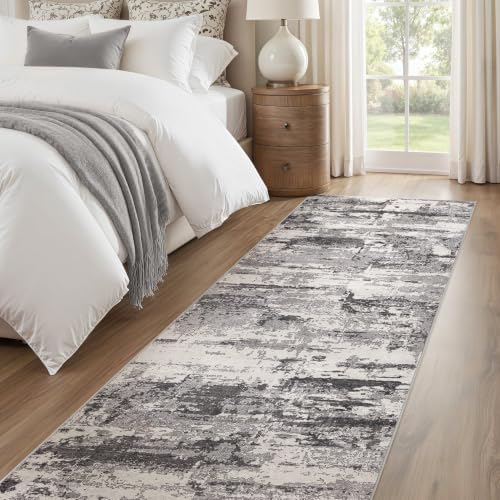 3x14 Runner Rug, Abstract Washable Hallway Rugs - Image 3