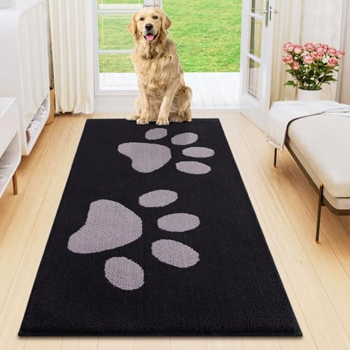 Smiry Dog Door Mat for Muddy Paws, Absorbs Moisture and Dirt, 47x24 Inches by Smiry
