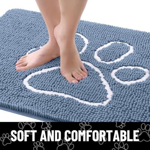 Smiry Dog Door Mat for Muddy Paws, Absorbent Non Slip Dirt Trapper - Image 4