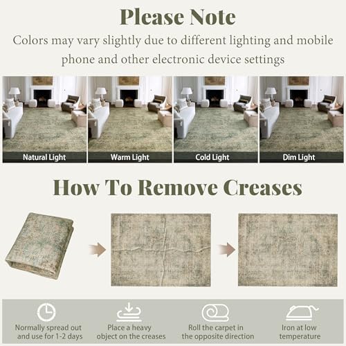 Machine Washable Rugs for Living Room: 9x12 Area Rugs for Bedroom - Image 6
