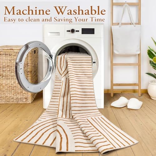 Lahome Abstract Washable Rugs 8x10, Soft 8x10 Rugs - Image 3