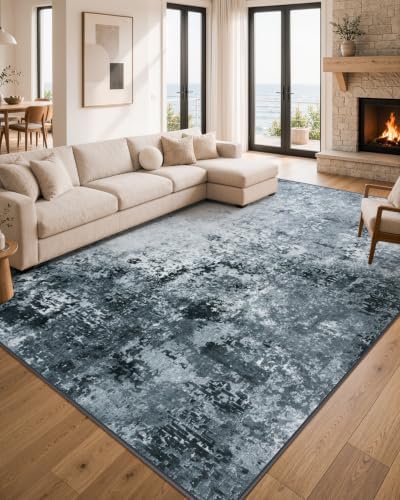 Lahome Black and White Rug for Living Room, 9x12 Area Rugs for Living Room - Image 2