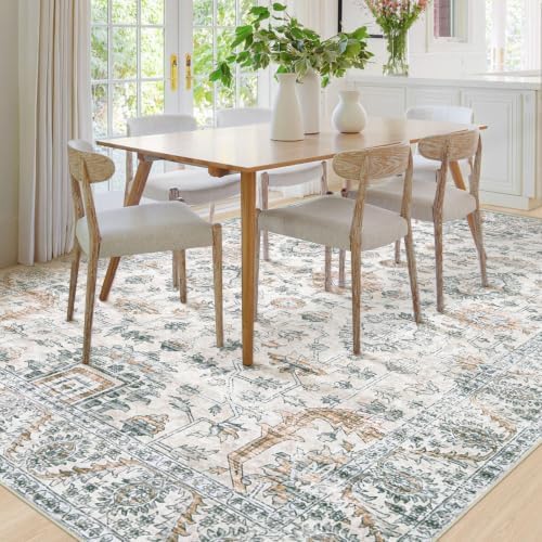 XLUEZ Area Rug 8x10 Living Room Rug, Machine Washable Vintage Distressed Boho - Image 3