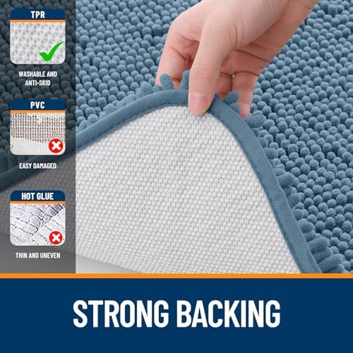 OLANLY Bathroom Rugs 36x24, Extra Soft Absorbent Chenille Bath Rugs - Image 6