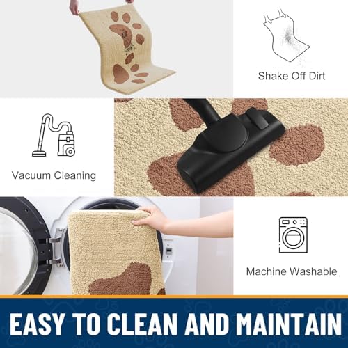Smiry Dog Door Mat for Muddy Paws, Absorbs Moisture and Dirt, 48x30 Inches - Image 7