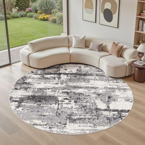 8ft Round Rug, Circle Area Rugs by JessibouAreaRug