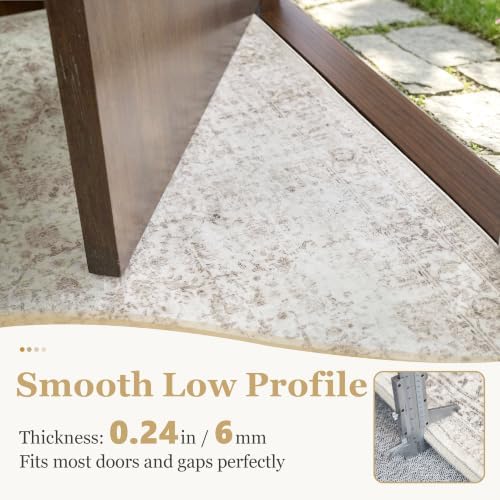 FMFUNCTEX 2x8 Hallway Runner Rug Washable Beige Neutral Vintage Distressed - Image 4