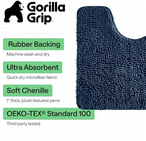 GORILLA GRIP Chenille Bath Rug Mat - Image 3