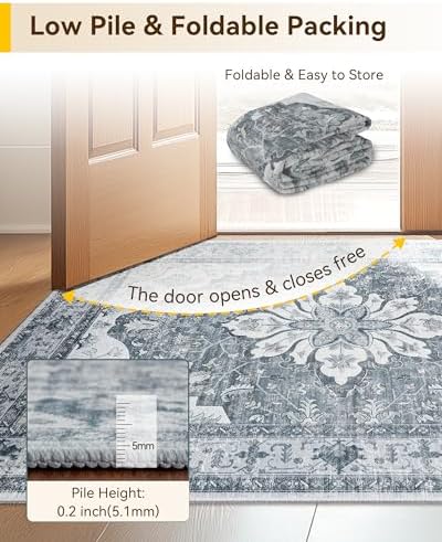 RELEANY Washable Area Rug - Image 4