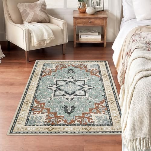 Lofus 3x5 Small Kitchen Area Rugs, Vintage Boho Washable Carpet - Image 2