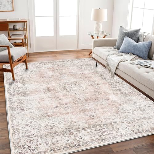 CHAMPLANT Area Rug 6'x9' Washable Vintage Traditional Floor Cover Thin Retro by CHAMPLANT