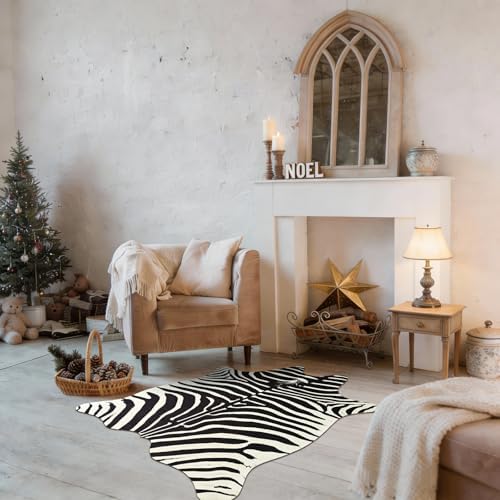 BENRON Small Zebra Rug, Animal Print Rug - Image 5