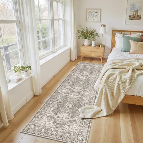 2x6 Runner Rug Vintage Hallway Runner Rug Non Slip Machine Washable Stain - Image 3
