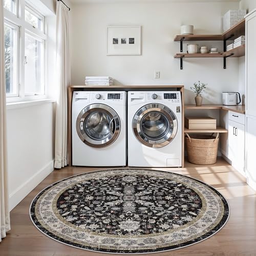 6ft Round Kitchen Rug Washable - Image 5