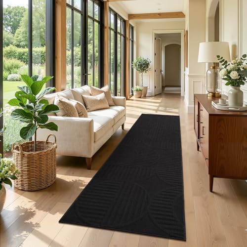 Findosom Hallway Runner Rug 2x8, Geometric High-Low Textured Runner - Image 6