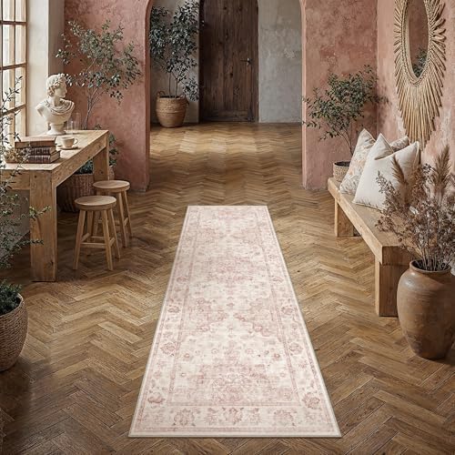 2x6 Pink Neutral Runner Rug - Image 2